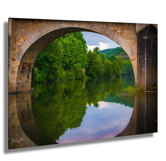 French Countryside Photograph: Saint-Antonin Noble Val, River Bridge Art Print