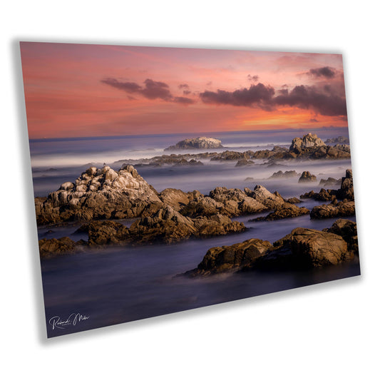 Pacific Grove Sunset Seascape Photography: California Coast Art Print