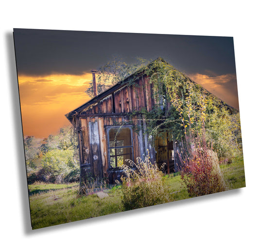 California Sunrise Shack, Canvas Wall Art, Gold Country Motherlode, Sutter Creek Scenic Landscape,  Fine Art Photography, Canvas, Acrylic