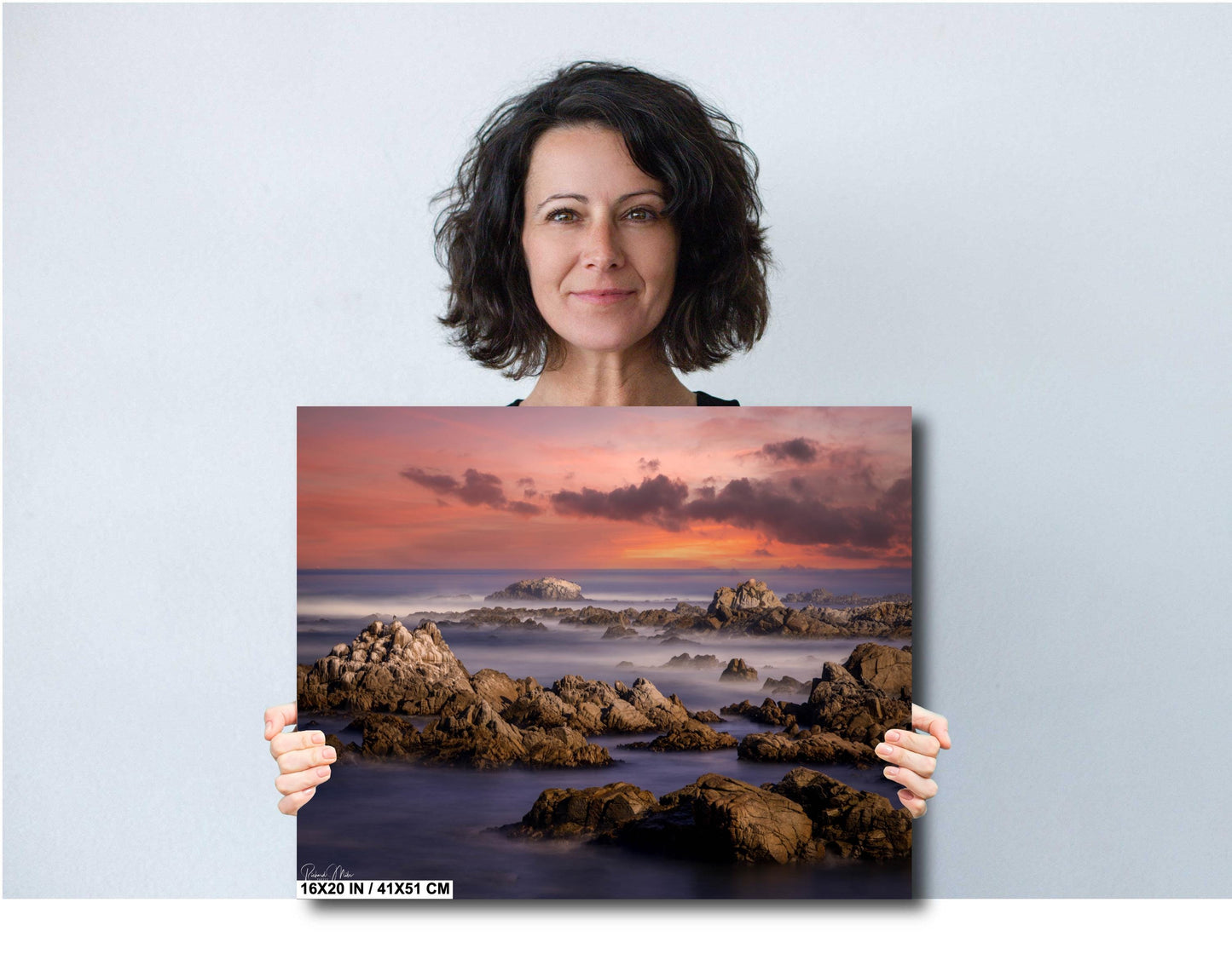 Pacific Grove Sunset Seascape Photography: California Coast Art Print