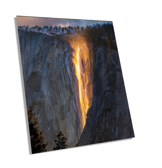 Yosemite Firefall Photo, Waterfall Fine Art Print Wall Art, Horsetail Falls El Capitan Glowing California Sunset Print, National Park Poster