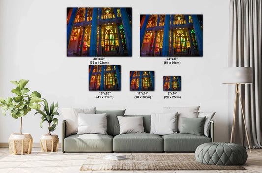 Sagrada Familia Sunset Photo: Barcelona Travel Print, Gaudi Architecture