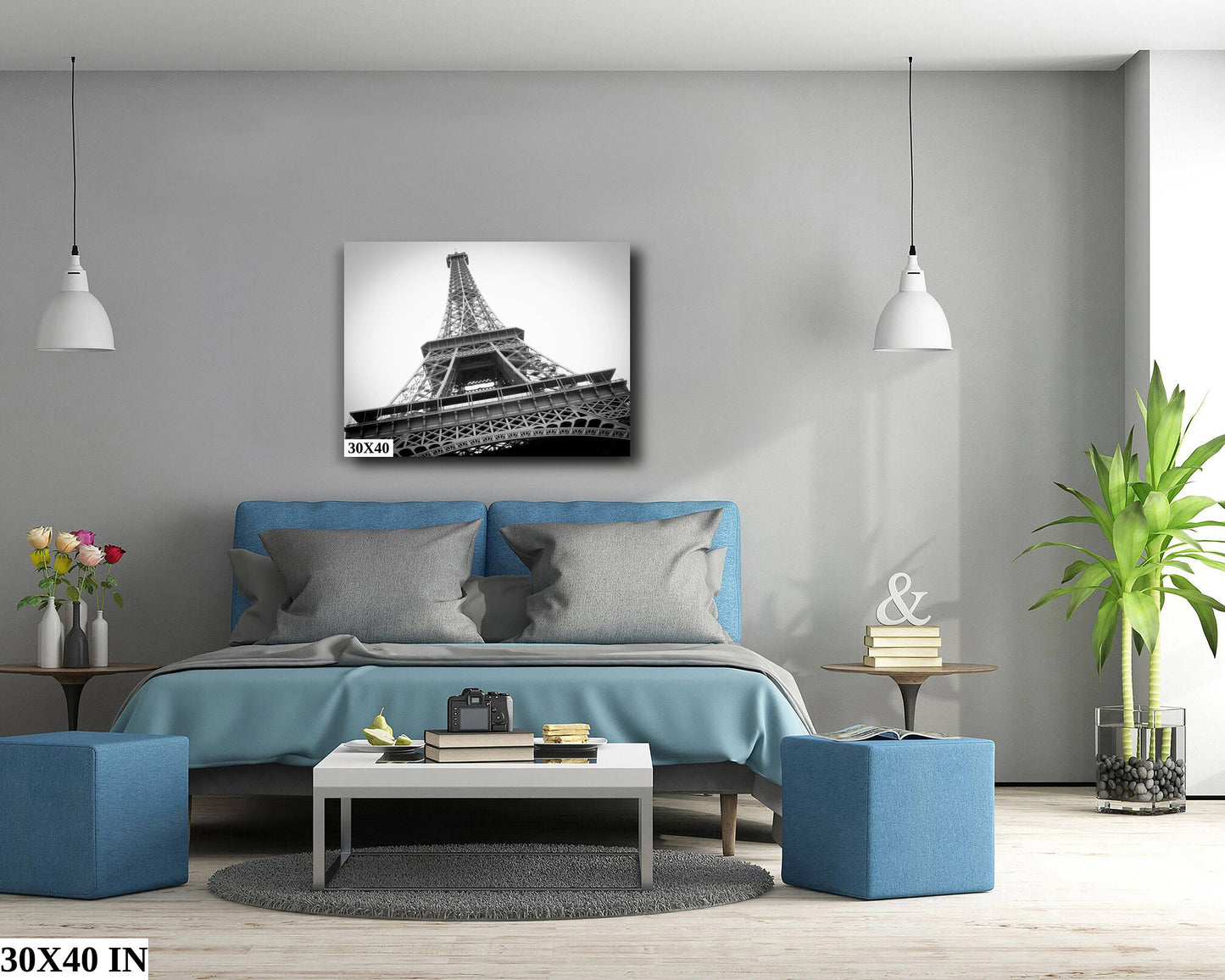 Eiffel Tower Paris Photography: Scenic Landmark Canvas Wall Art