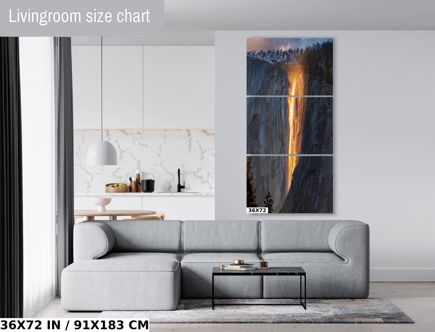 Yosemite Firefall Photo, Waterfall Fine Art Print Wall Art, Horsetail Falls El Capitan Glowing California Sunset Print, National Park Poster