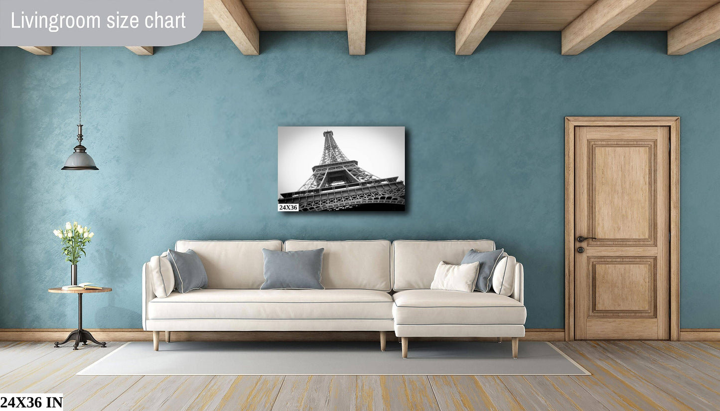 Eiffel Tower Paris Photography: Scenic Landmark Canvas Wall Art