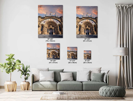 Barcelona Temple Print: Sacred Heart of Jesus, Tibidabo Mountain