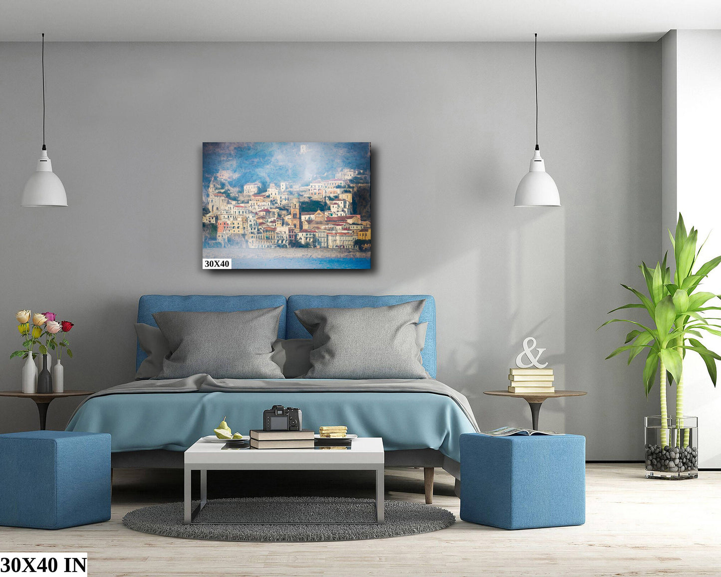 Italy's Amalfi Coast: Positano Sunrise Landscape  | Fine Art Photograph | Italy Poster / Seascape Print/Canvas/Acrylic/Metal