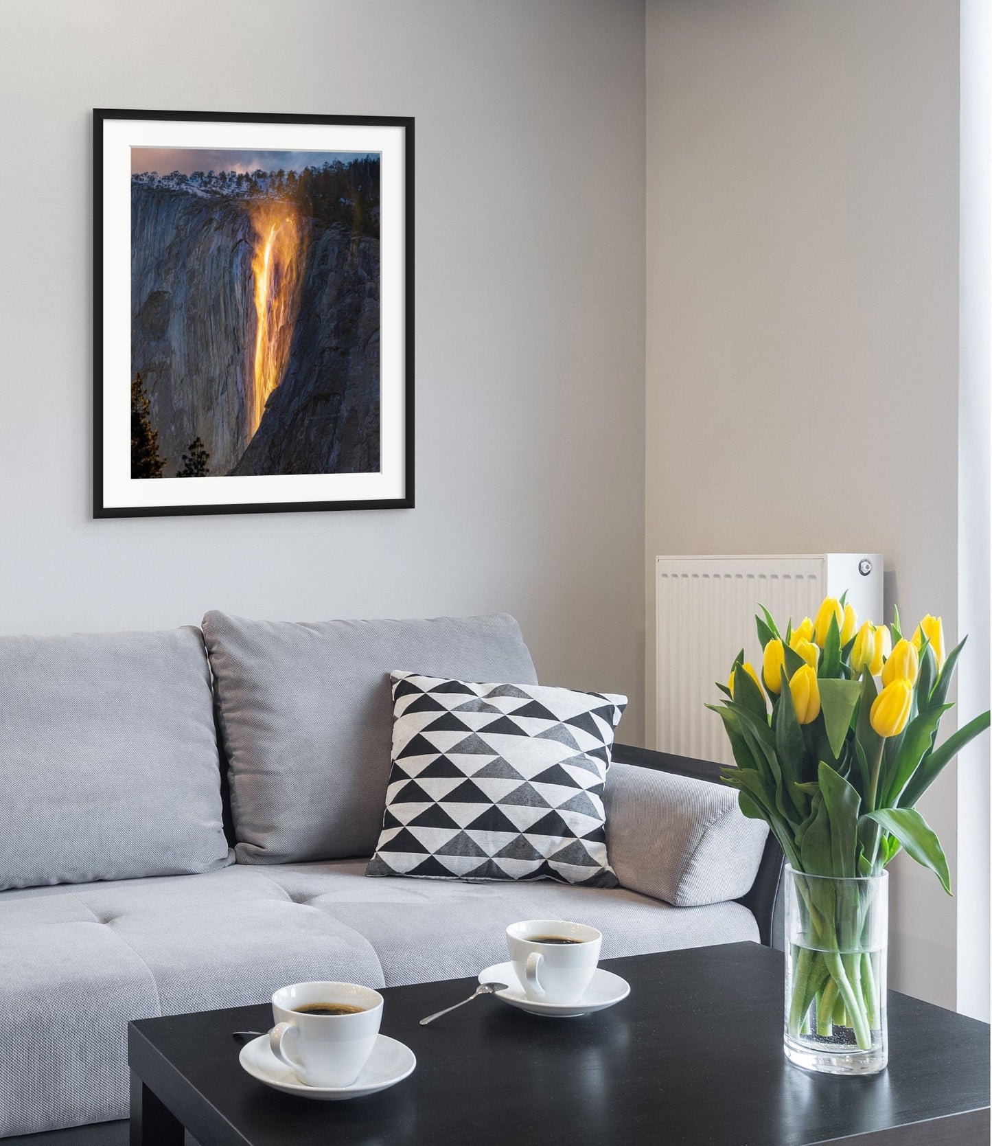 Yosemite Firefall Photo, Waterfall Fine Art Print Wall Art, Horsetail Falls El Capitan Glowing California Sunset Print, National Park Poster