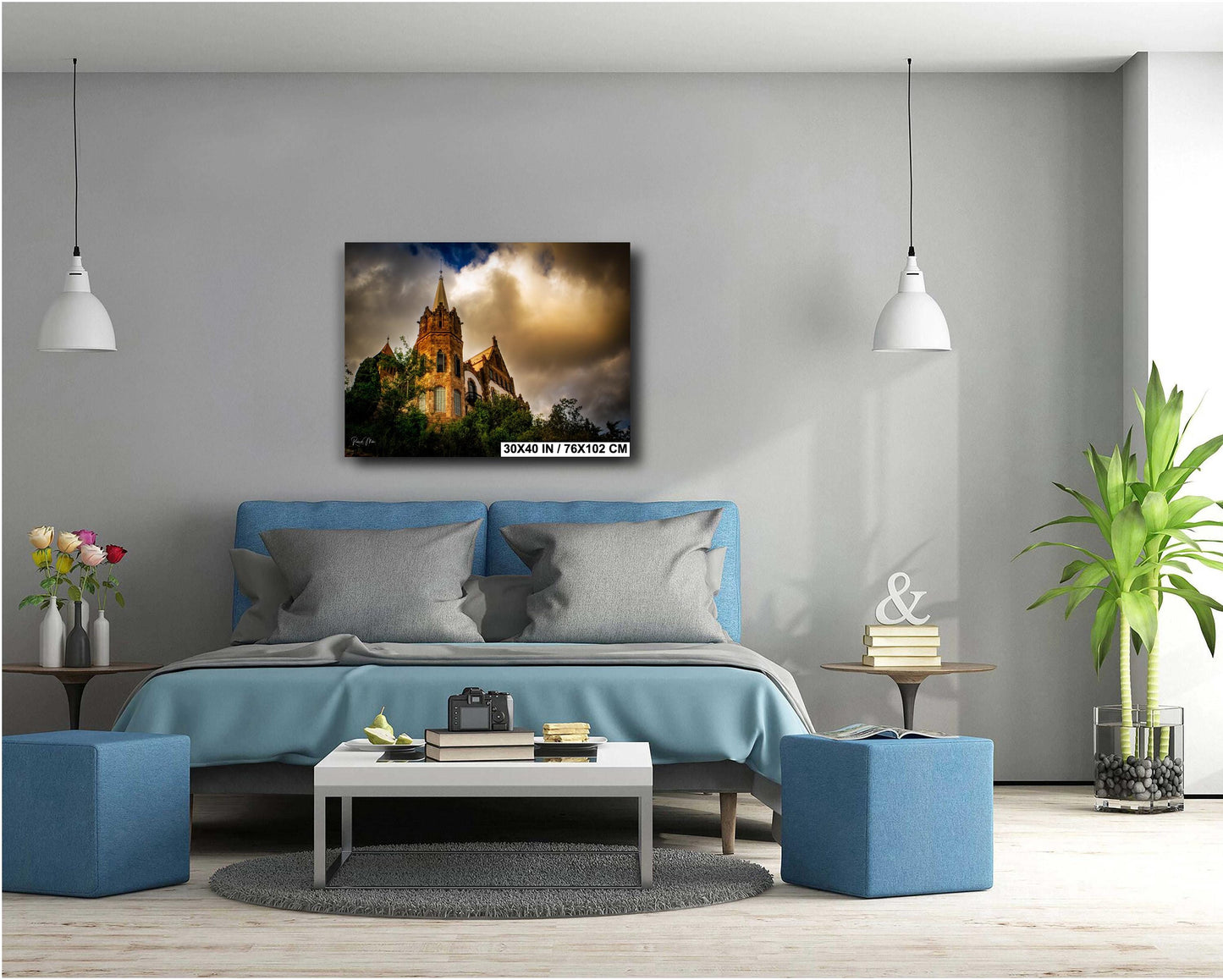 Barcelona: "El Pinar" Castle Sunrise Landscape  | Fine Art Photograph | Spain Poster / Tibidabo Mountain Print/Canvas/Acrylic/Metal
