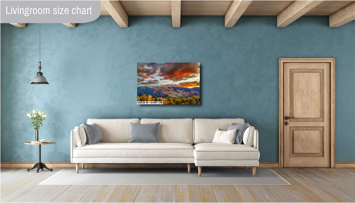Aspen Sunset Photo: Colorado Rocky Mountain Fall Colors Canvas Art