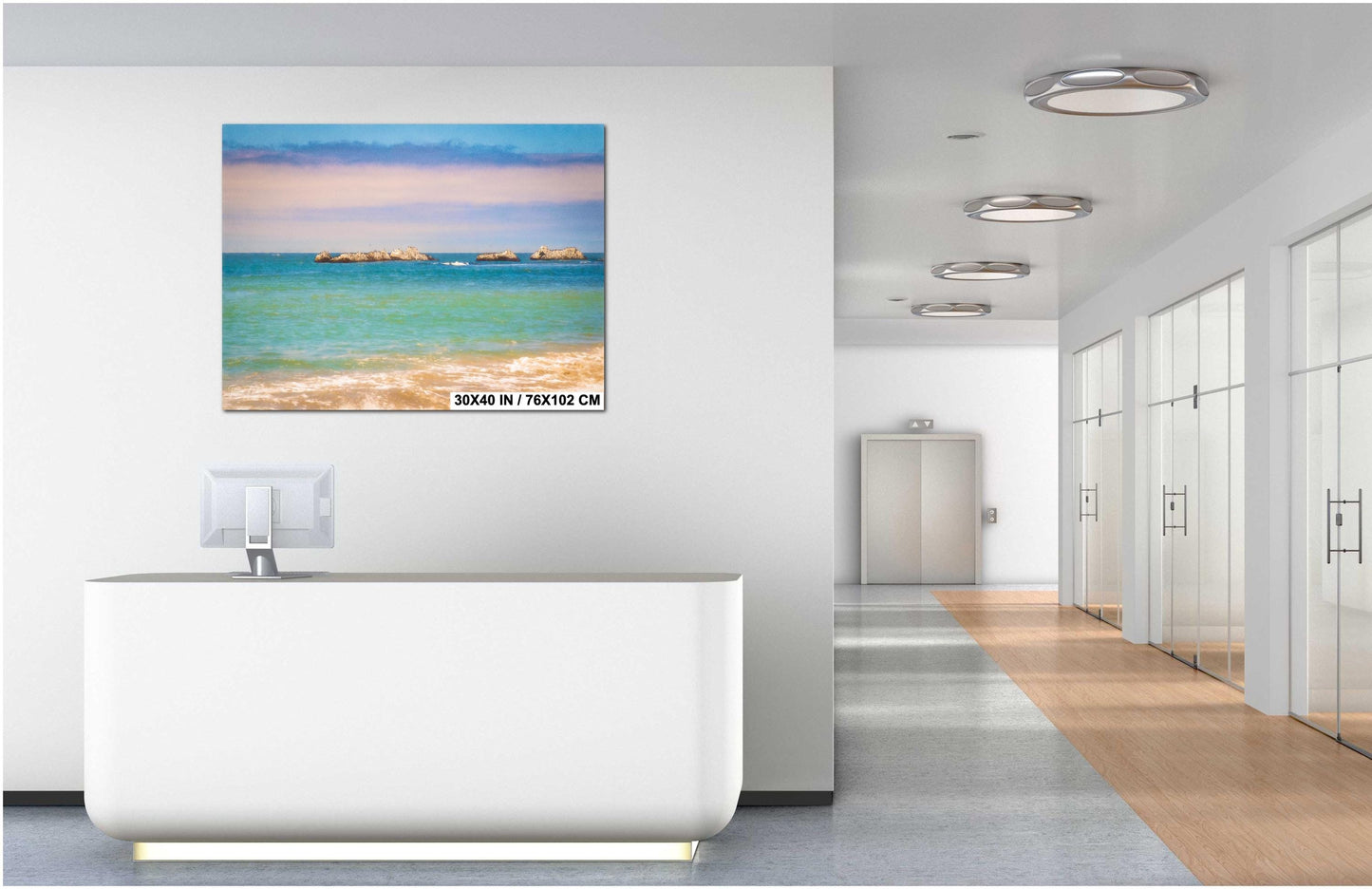 Half Moon Bay Coastal Print: Three Rocks Ocean View, California Fine Art
