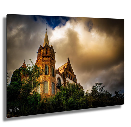 Barcelona: "El Pinar" Castle Sunrise Landscape  | Fine Art Photograph | Spain Poster / Tibidabo Mountain Print/Canvas/Acrylic/Metal
