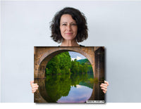 French Countryside Photograph: Saint-Antonin Noble Val, River Bridge Art Print