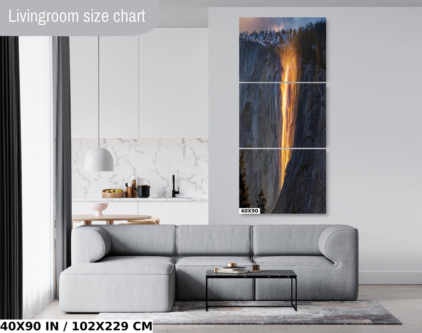 Yosemite Firefall Photo, Waterfall Fine Art Print Wall Art, Horsetail Falls El Capitan Glowing California Sunset Print, National Park Poster