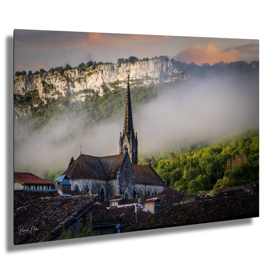 French Village Church Print: Saint-Antonin Noble Val Photography