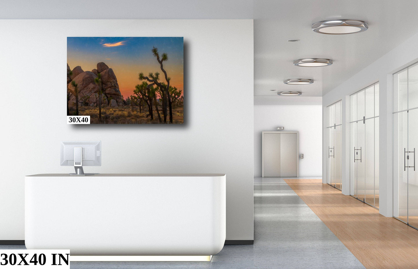 Joshua Tree Fine Art Photography | Desert Sunset. Iconic Joshua Tree Landscape Poster | National Park Nature Canvas Wall Art