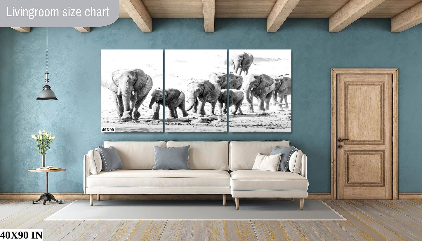 African Elephant, Wildlife Photography, Black and White Animal Poster, Nature Wall Art, Canvas Print, Acrylic print, Fine Art Photography