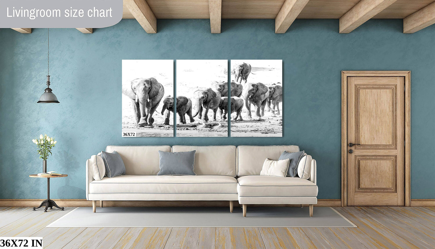 African Elephant, Wildlife Photography, Black and White Animal Poster, Nature Wall Art, Canvas Print, Acrylic print, Fine Art Photography