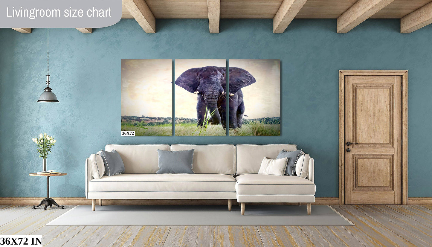 African Elephant, Wildlife Photography, Animal Photo Print, Nature Wall Art, Canvas Print, Acrylic print