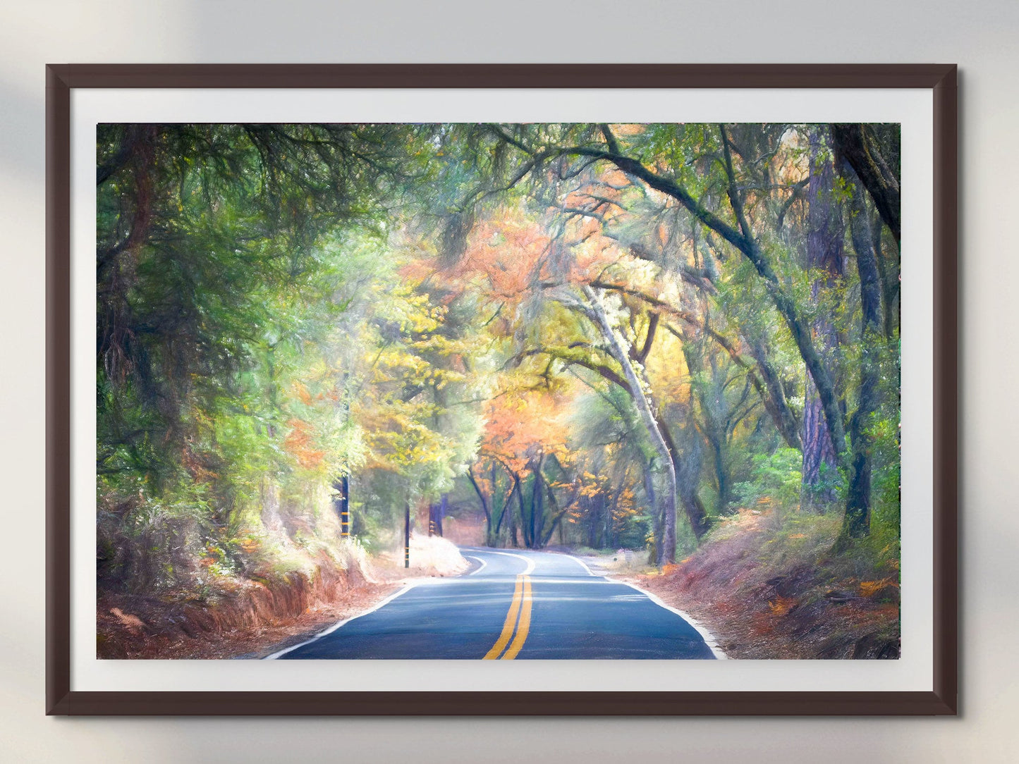 California Autumn Colors Fine Art Photography | Canvas Wall Art | Sierra Nevada Fall Foliage | Gold Country Foothills Road to Lake Tabeaud