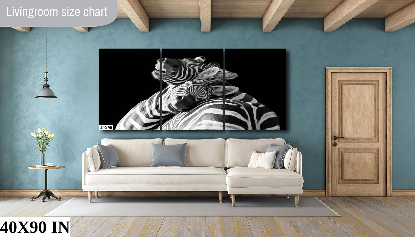 African Zebras, Canvas Wall Art, Wildlife Photography, Black & White "Boys Will Be Boys" Fine Art Print