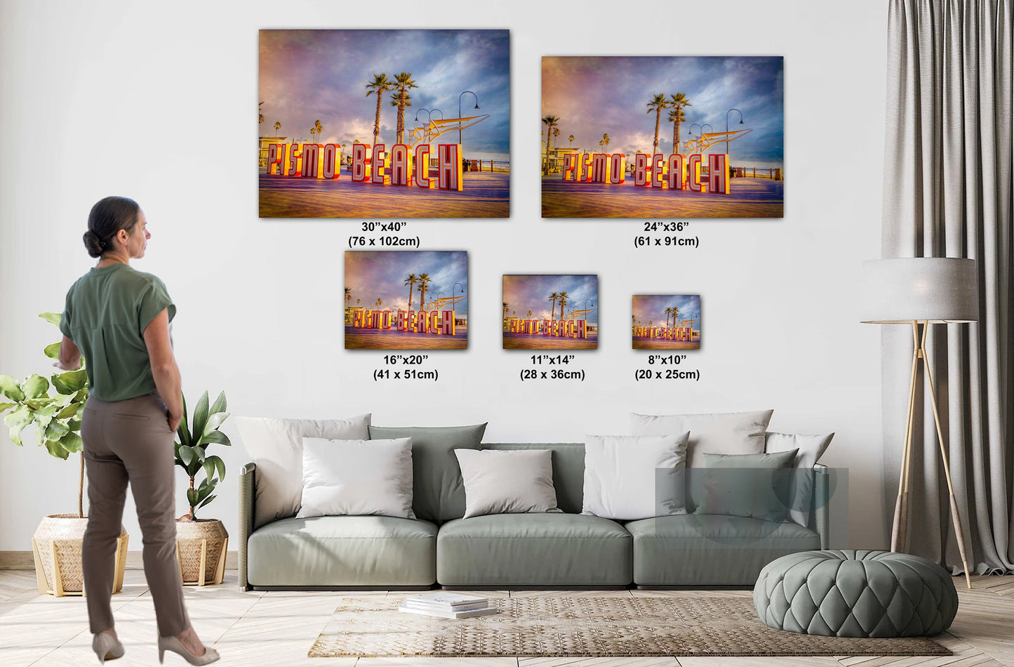 California's Iconic Pismo Beach Sign | California Beach Photography Wall Art Print/Canvas/Acrylic/Metal  Home, Office Fine Art Palm Trees