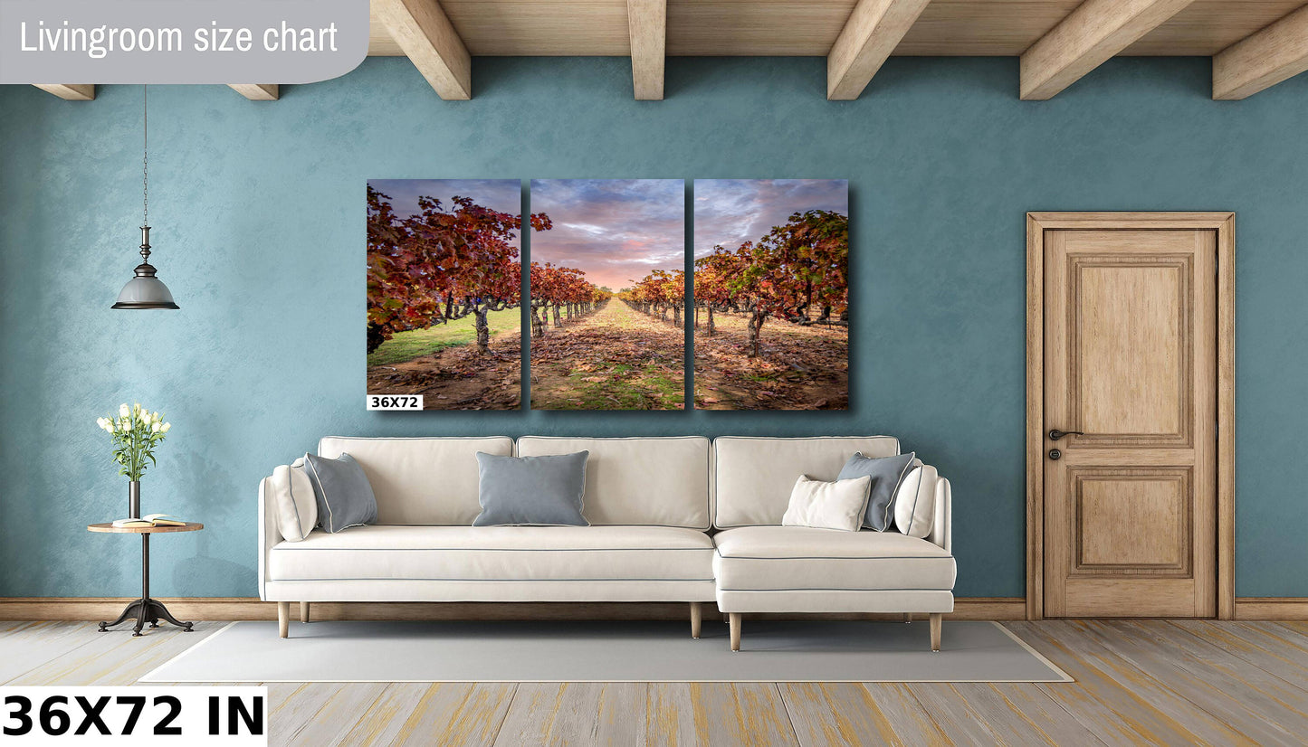 Vineyard Print, California Fall Amador County Winery Grapes Photo | Canvas Wall Art, Fine Art Photography, Canvas, Acrylic, Metal, Paper