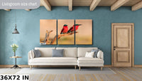 African Birds Fine Art Photography | Carmine Bee Eater Pair, Nature Print, Canvas Wildlife Wall Art, home, office decor