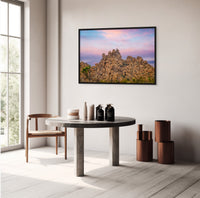 Joshua Tree Desert Sunrise. California National Park Pastel Landscape, Iconic Rocks Canvas Wall Art, Fine Art Photography home, office decor