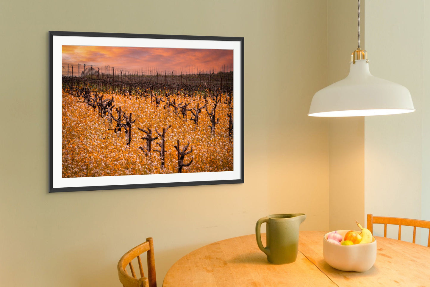 Vineyard Fine Art Photography | California Fall Golden Amador County Winery Poster | Canvas Wall Art | Wine Country | Paper, Acrylic, Metal