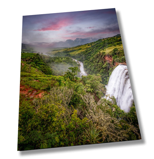 African Waterfall Fine Art Photograph | Canvas Wall Art | Lisbon Falls South Africa Scenic Landscape | Africa Poster | Waterfall Picture Art