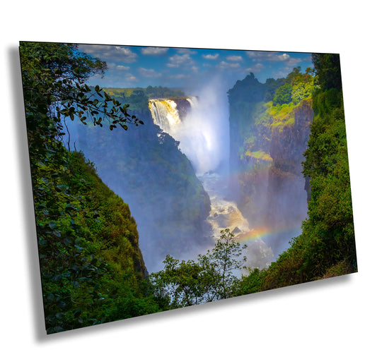 Victoria Falls Misty Rainbows | Canvas Wall Art | African Landscape - home art decor, interior design | glossy paper, canvas, acrylic prints