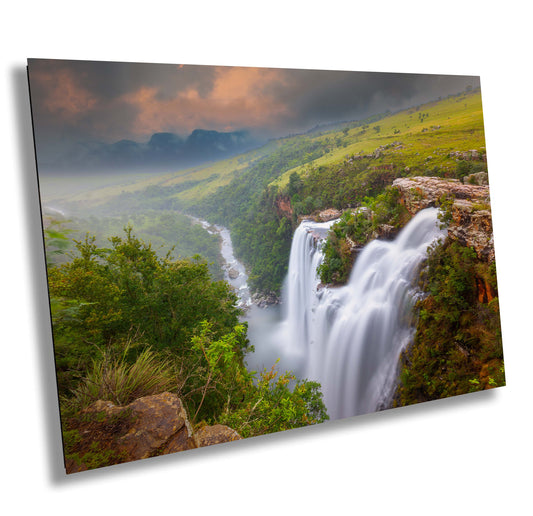 Waterfall Fine Art Photo | Canvas Wall Art | Lisbon Falls, South Africa, Scenic Landscape, home office decor, paper, canvas, acrylic