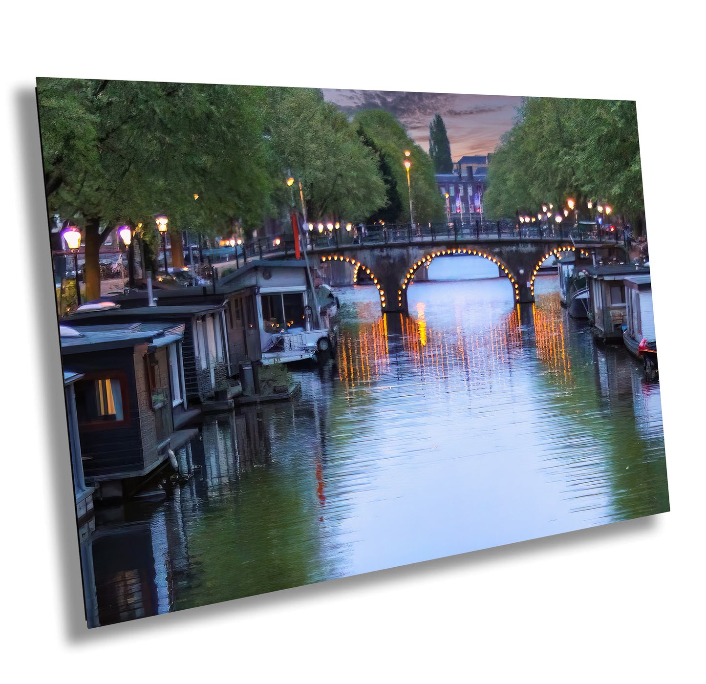 Amsterdam's Iconic Prinsengracht Canal Bridge | Sunset Landscape Print/Canvas/Acrylic/Metal | Home / Office