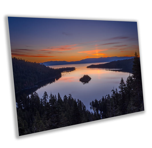 Emerald Bay Lake Tahoe California Glassy Sunrise Fine Art Photography | Canvas Wall Art | Scenic Landscape Poster | home, office wall decor