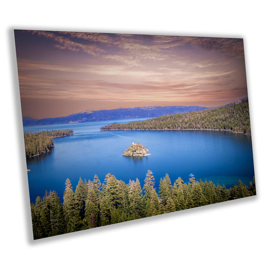 Lake Tahoe Emerald Bay Sunset | California Fine Art Photography | Canvas Wall Art | Scenic Landscape Poster | home, office decor