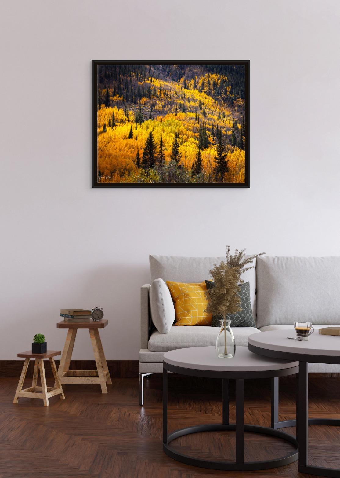 Colorado's Iconic River of Aspen Gold Fine Art Photo | Rocky Mountain Fall Colors Print | Canvas Wall Art | Picture paper, acrylic, metal