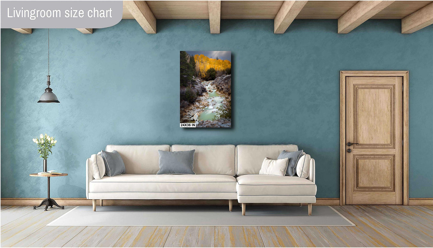 Colorado's Iconic Whillis Gulch Rocky Mountain River Fine Art Photo | Fall Canvas Wall Art | Aspen Picture paper, acrylic, metal