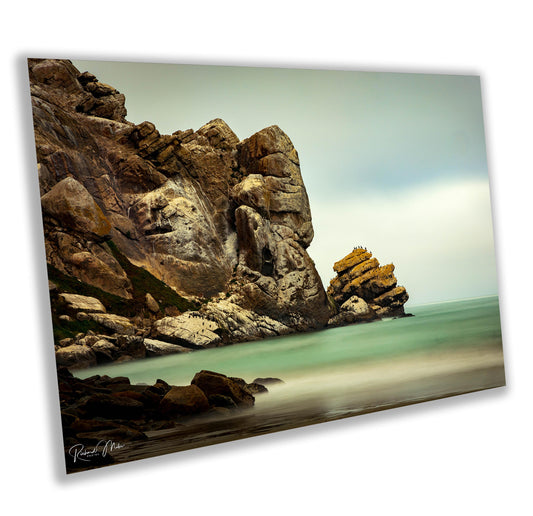 Morro Rock Wall Art |  Dreamy California Coastal Canvas Wall Art | Pacific Ocean Scenic Landscape | home, wall decor | paper, acrylic, metal