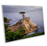 California's Iconic Lone Cypress Fine Art Photograph | Carmel by the Sea Canvas Wall Art,  Pebble Beach Coastal Seascape Sunset poster