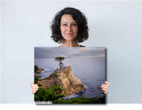 California's Iconic Lone Cypress Fine Art Photograph | Carmel by the Sea Canvas Wall Art,  Pebble Beach Coastal Seascape Sunset poster