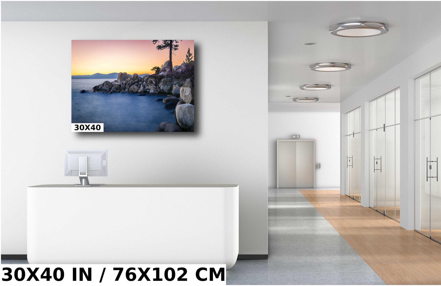 Lake Tahoe Secret Cove Sunset View | California Fine Art Photography | Canvas Wall Art | Scenic Landscape Poster | home, office decor