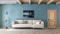 Lake Tahoe Secret Cove Blue Sunset View | California Fine Art Photography | Canvas Wall Art | Scenic Landscape Poster | home, office decor