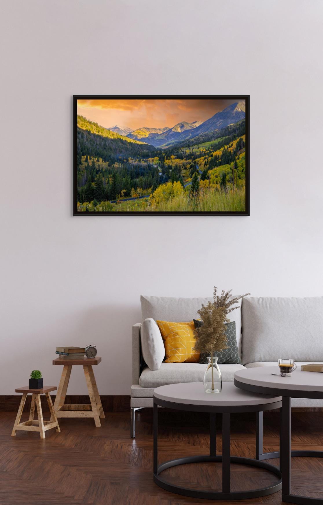 Colorado's Iconic Rocky Mountain Fine Art Photo | Valley View Fall Colors Print | Canvas Wall Art | Travel Picture paper, acrylic, metal