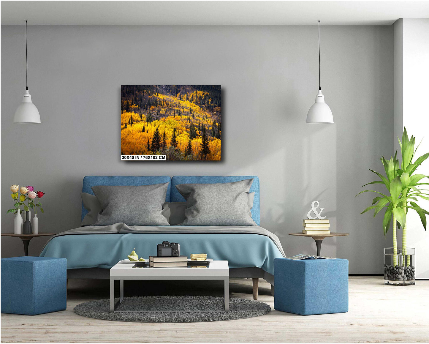 Colorado's Iconic River of Aspen Gold Fine Art Photo | Rocky Mountain Fall Colors Print | Canvas Wall Art | Picture paper, acrylic, metal