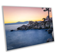 Lake Tahoe Secret Cove Sunset View | California Fine Art Photography | Canvas Wall Art | Scenic Landscape Poster | home, office decor