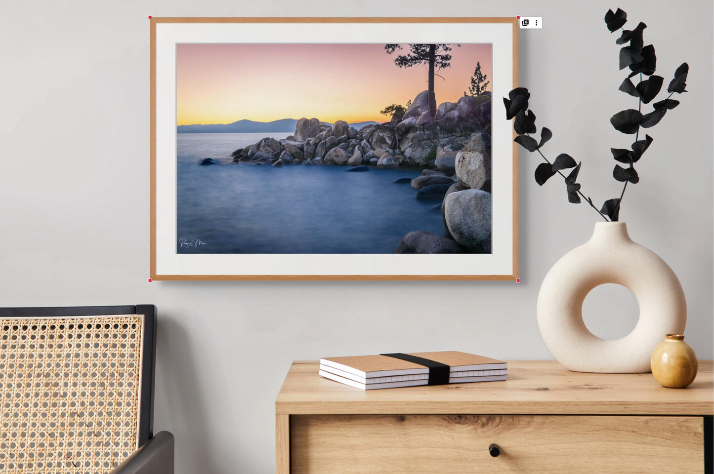 Lake Tahoe Secret Cove Sunset View | California Fine Art Photography | Canvas Wall Art | Scenic Landscape Poster | home, office decor