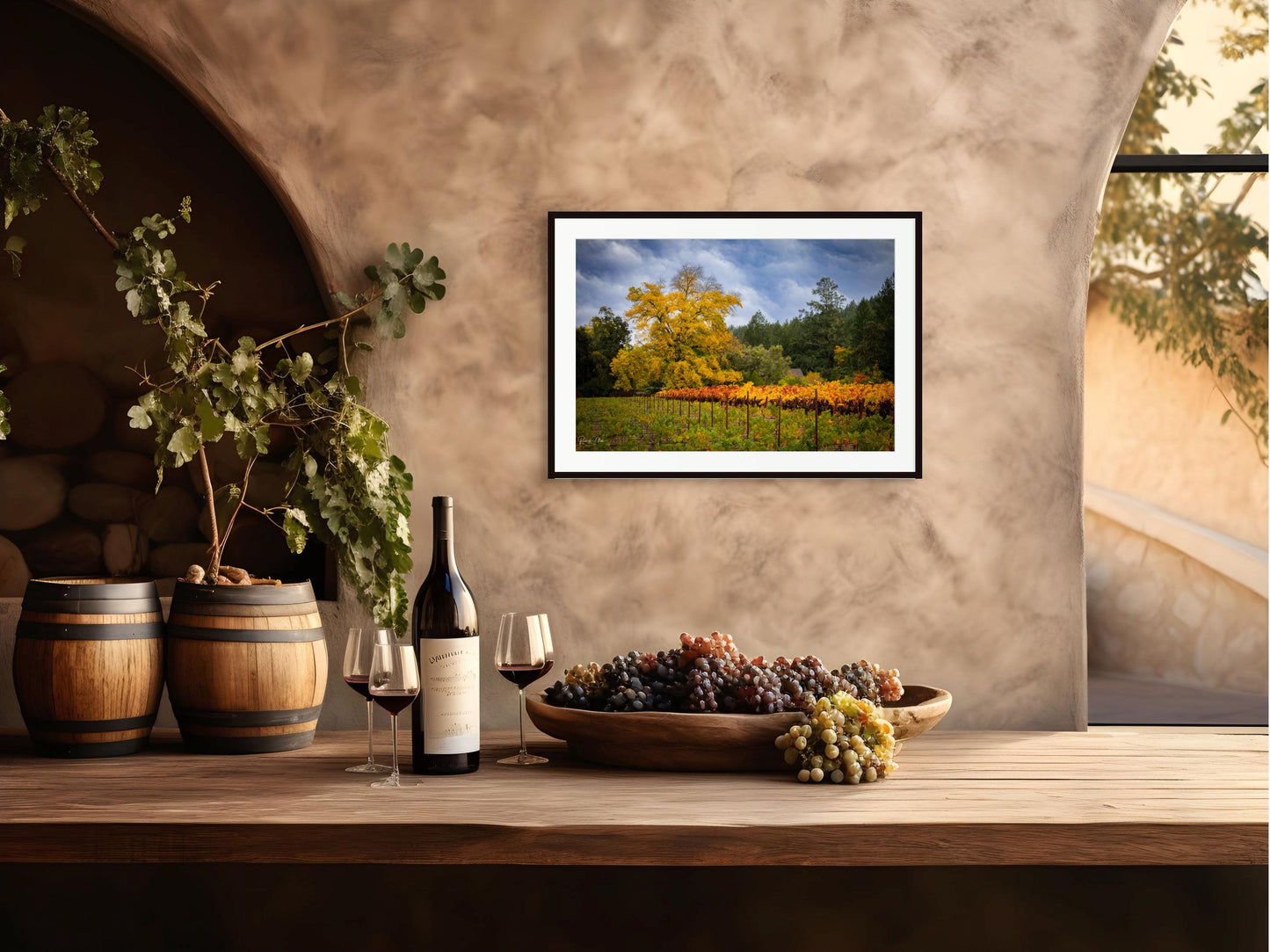 Winery Print, California Napa Valley Grapes to the Wind | Canvas Wall Art, Fine Art Photography | home decor, office decor